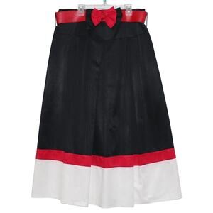 Maxi Skirt With Red Bow Belt Size Large
